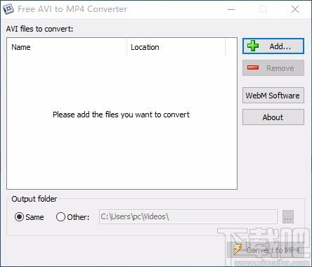 Free AVI to MP4 Converter下载,AVI转MP4转换器