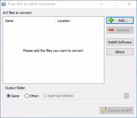 Free AVI to MP4 Converter下载,AVI转MP4转换器