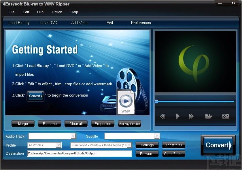 4Easysoft Blu-ray to WMV Ripper,蓝光转WMV工具,视频转换
