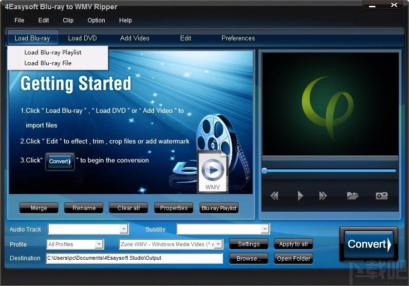 4Easysoft Blu-ray to WMV Ripper,蓝光转WMV工具,视频转换