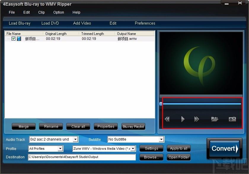 4Easysoft Blu-ray to WMV Ripper,蓝光转WMV工具,视频转换