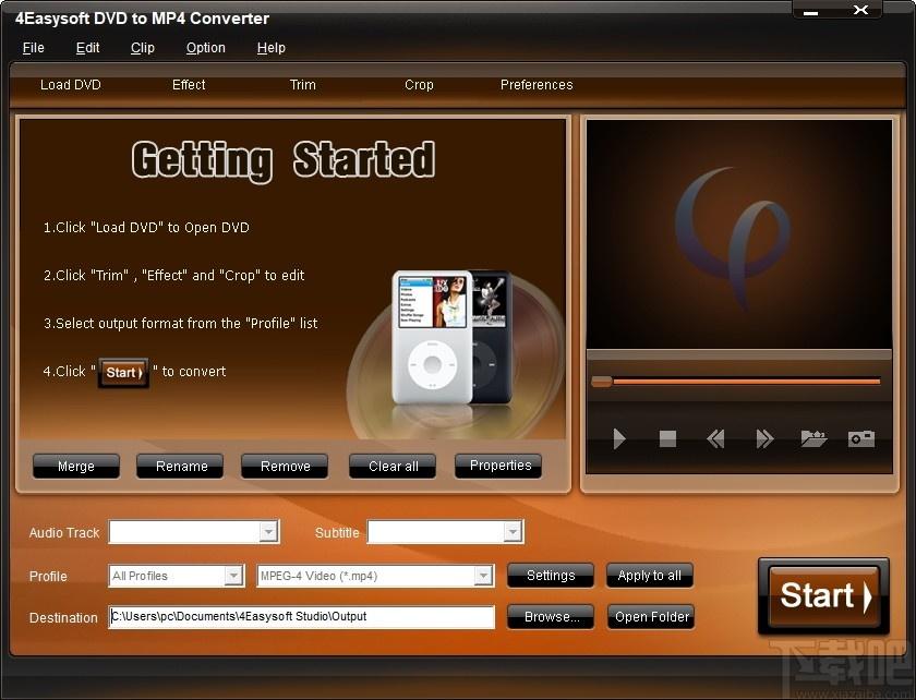 4Easysoft DVD to MP4 Converter下载,DVD转MP4,视频转换,格式转换